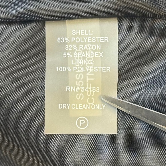 Calvin Klein Sleek Black Pencil Skirt‎ Women's Size 10 Career Zipper Accents - Picture 5 of 7